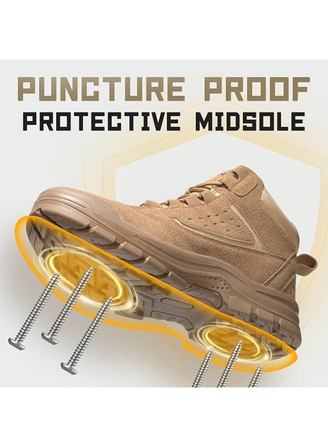 Sky View Steel Toe Safety Shoes  Men Women Comfortable Lightweight Work Boots for Men Slip Resistant High Top Puncture Proof Indestructible Construction Shoes - Image 3